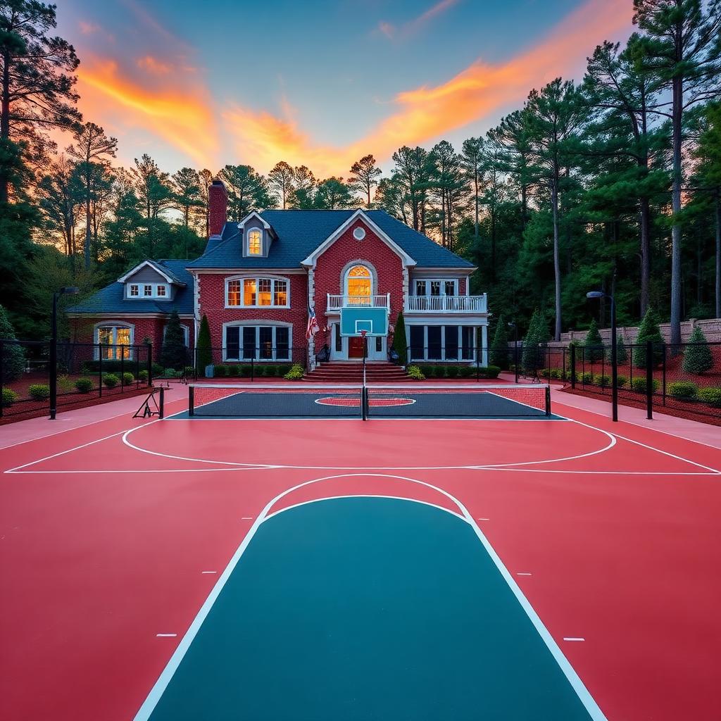 Premium residential backyard multi-sport court built in Augusta, Georgia