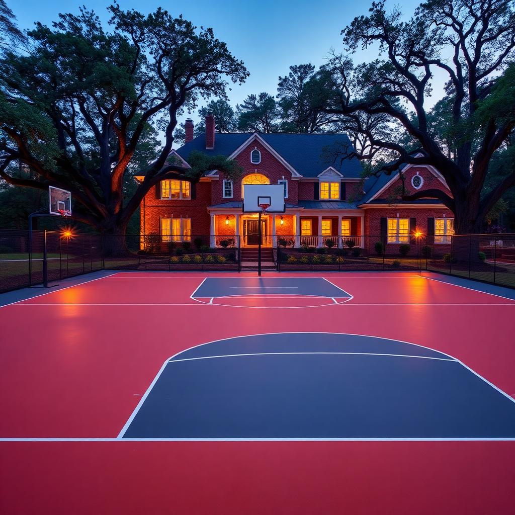 Premium residential backyard multi-sport court built in Marietta, Georgia